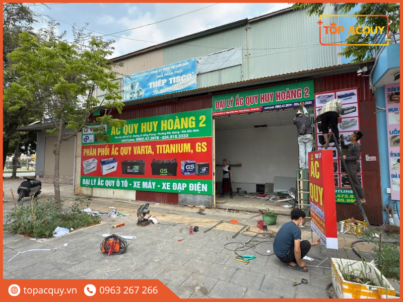 Cơ sở ắc quy Huy Hoàng 2 tại Lê Hồng Phong, Bắc Giang
