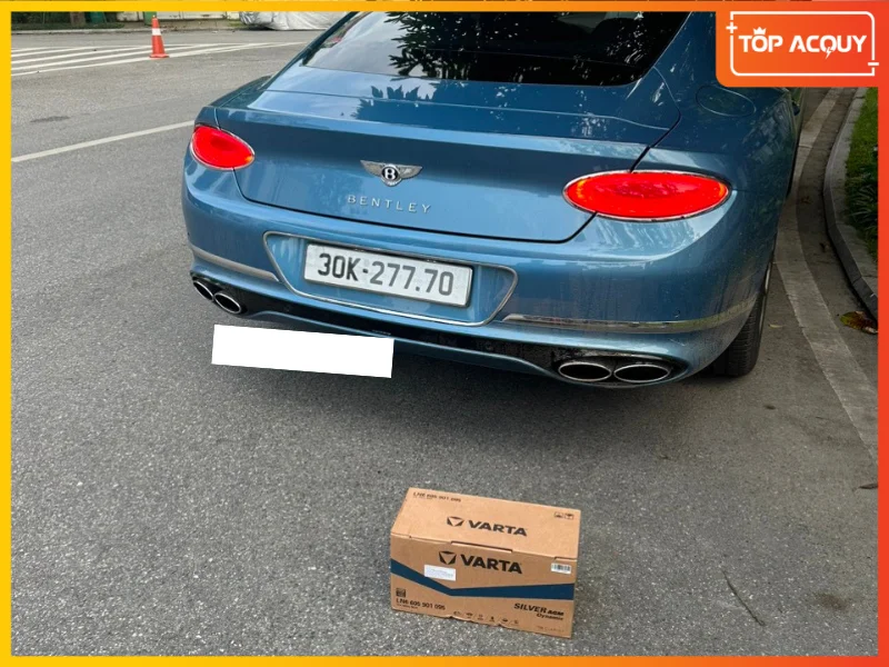 Dịch vụ thay ắc quy xe Bentley Continental GT tận nơi của Topacquy