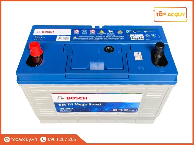 Góc nghiêng bình ắc quy Bosch 31-930 12V 100Ah chuẩn Group 31