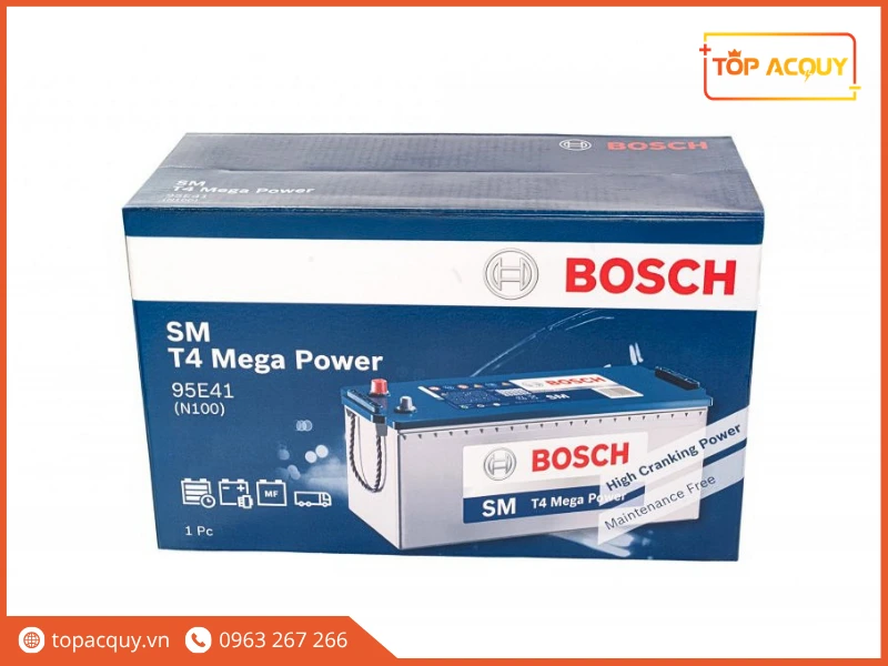 Vỏ hộp và bình ắc quy xe tải Bosch 95E41 N100 chính hãng