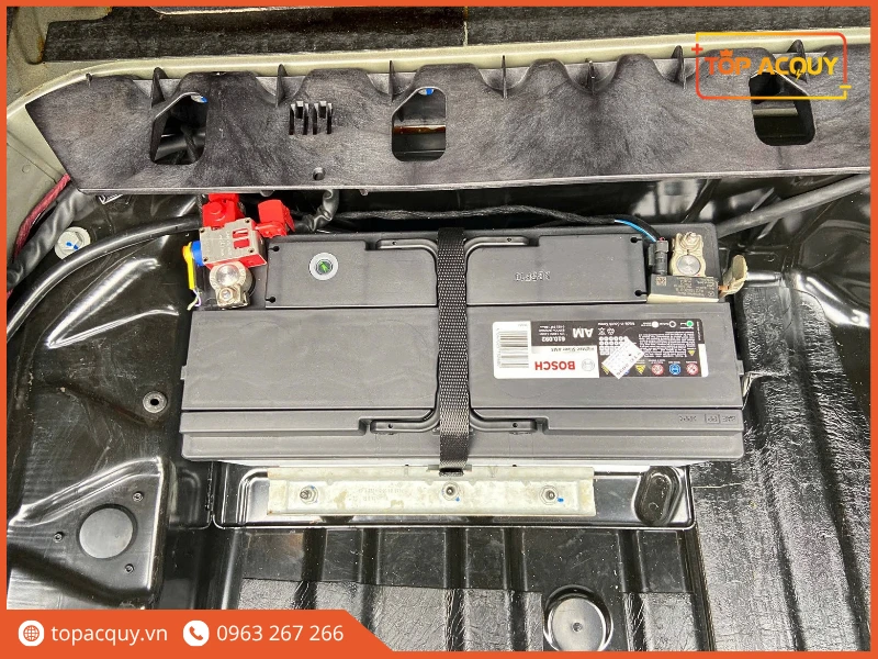 Lắp đặt hoàn thiện bình ắc quy Bosch 110Ah chuẩn DIN LN6
