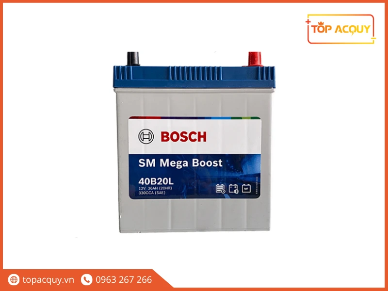 Bình ắc quy ô tô Bosch SM Mega Boost 40B20L 12V 36Ah