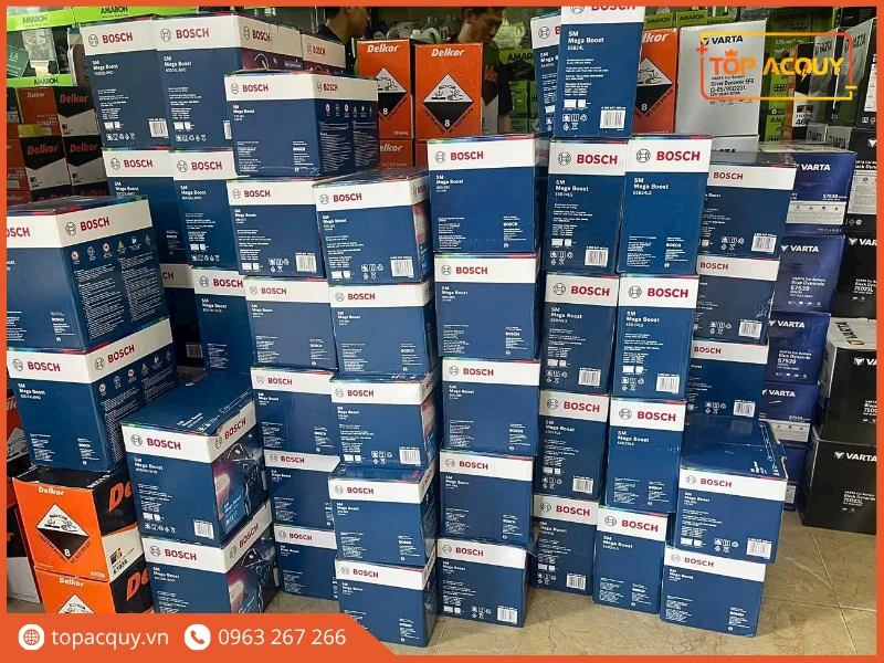 Kho hàng phân phối các dòng ắc quy ô tô Bosch tại Topacquy