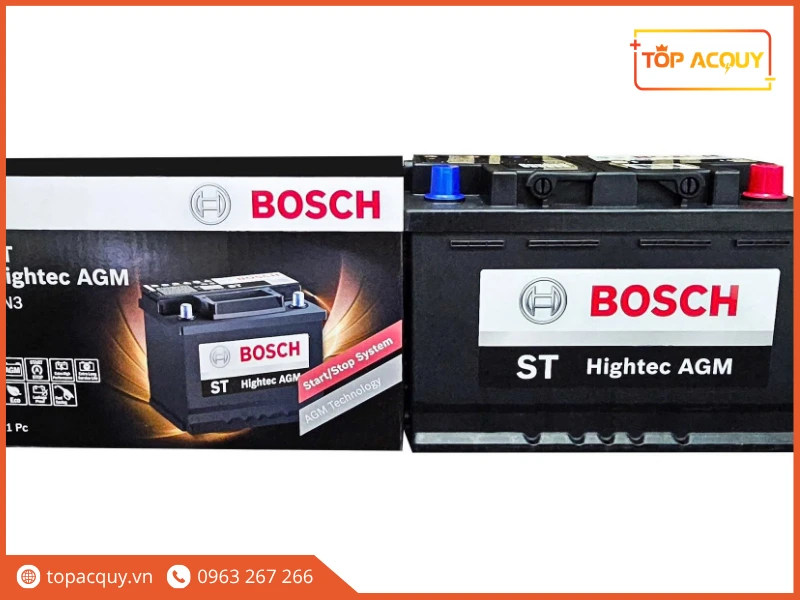 Vỏ hộp và bình ắc quy Bosch ST Hightec AGM LN3 70Ah
