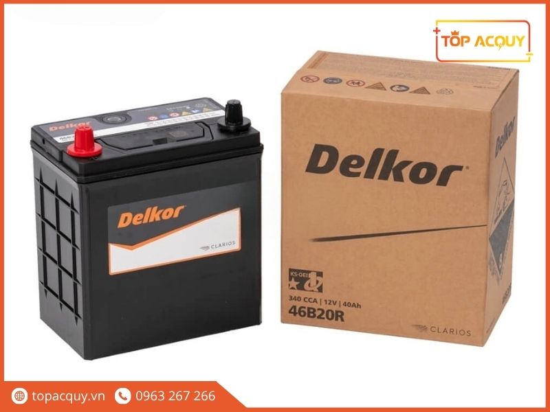 Bình ắc quy Delkor 46B20R 12V - 40Ah chính hãng