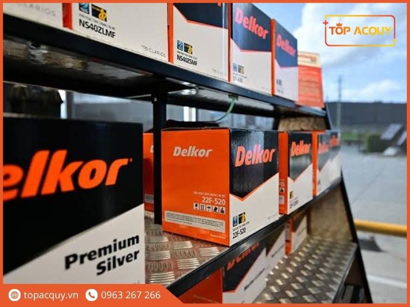 Kho hàng ắc quy Delkor chính hãng đa dạng tại hệ thống TOPACQUY