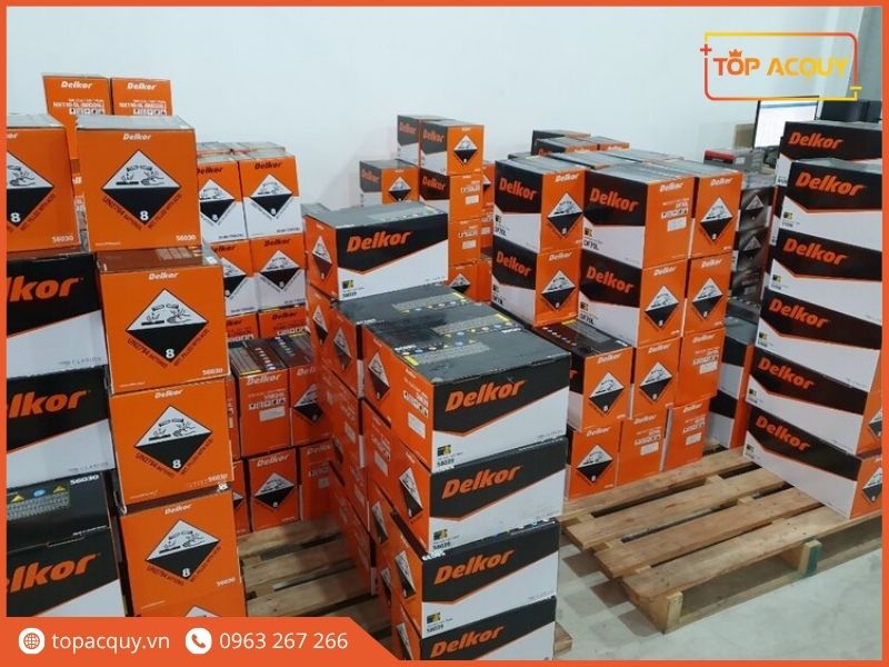 Kho hàng ắc quy miễn bảo dưỡng Delkor công suất cao
