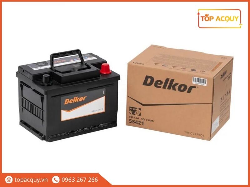 Ắc quy Delkor DIN54 55421 L 12V - 54Ah giá cả phải chăng cho thị trường Việt