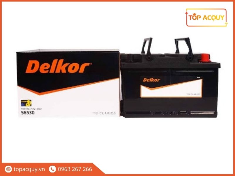 Thiết kế vỏ bình Delkor DIN65 56530 (L) chịu lực chống rung lắc khi xe vận hành