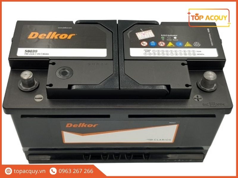 Thiết kế vỏ nhựa chịu nhiệt chống rò rỉ của bình Delkor DIN80 12V 80Ah