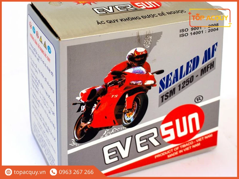 Vỏ hộp ắc quy xe máy Eversun TSM 1250-MFH chính hãng Tia Sáng