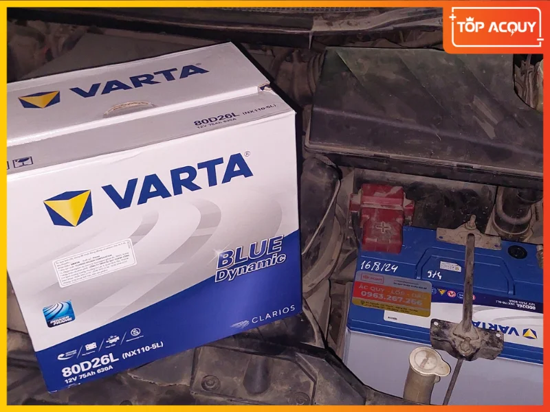 Nâng cấp công suất với ắc quy Varta 80D26L (75Ah) - Blue Dynamic cho Mitsubishi Grandis