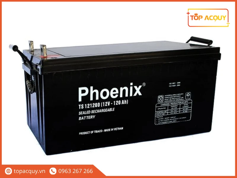 Góc nghiêng bình ắc quy viễn thông Phoenix TS121200 12V 120Ah chính hãng