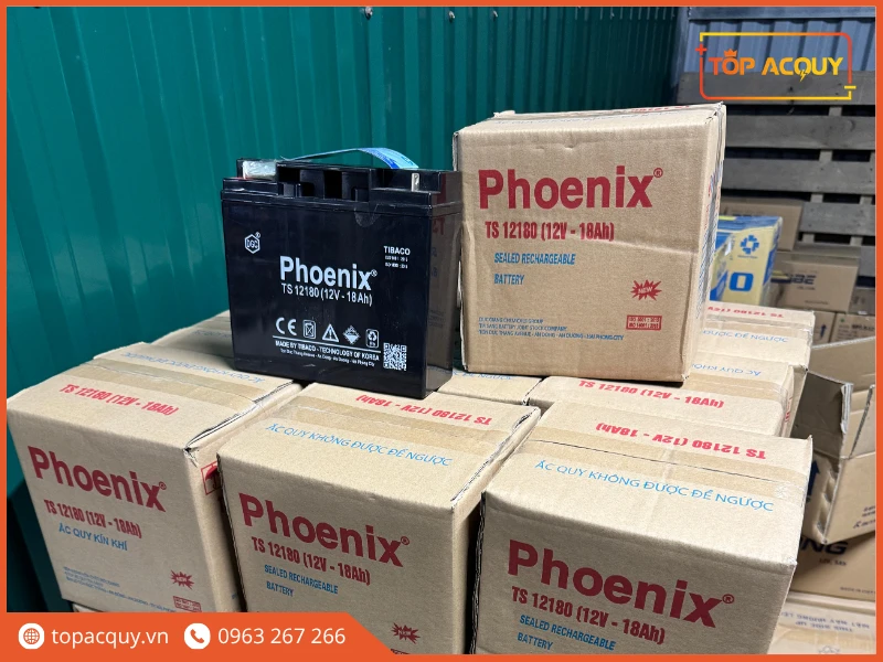 Lô bình ắc quy viễn thông Phoenix TS12180 12V 18Ah tại kho Topacquy