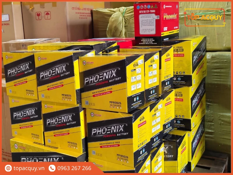 Kho hàng phân phối các dòng ắc quy Phoenix chính hãng tại Topacquy