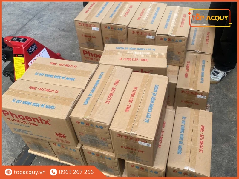 Vận chuyển các thùng bình ắc quy Phoenix TS12700 giao hàng tại Topacquy