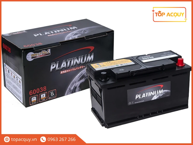 Bộ đôi bình và vỏ hộp ắc quy Platinum 100Ah 60038 chính hãng