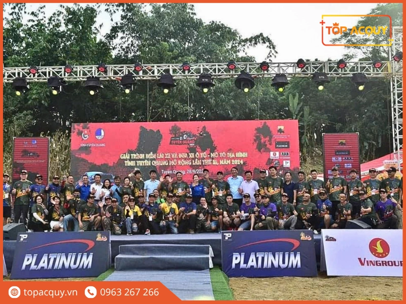 Thương hiệu ắc quy Platinum đồng hành cùng giải đua xe địa hình Tuyên Quang 2024