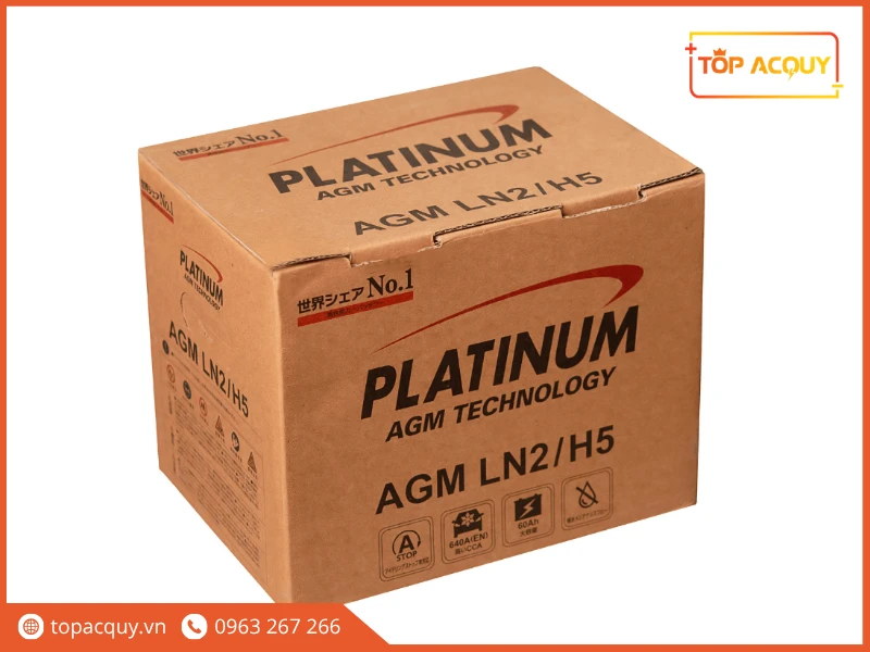 Bao bì thùng carton Platinum AGM LN2/H5 chuyên dùng cho xe Start-Stop