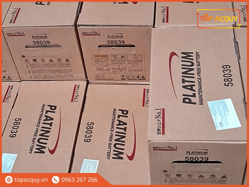 Kho lưu trữ các kiện thùng ắc quy Platinum chính hãng sẵn sàng phân phối tại TOPACQUY