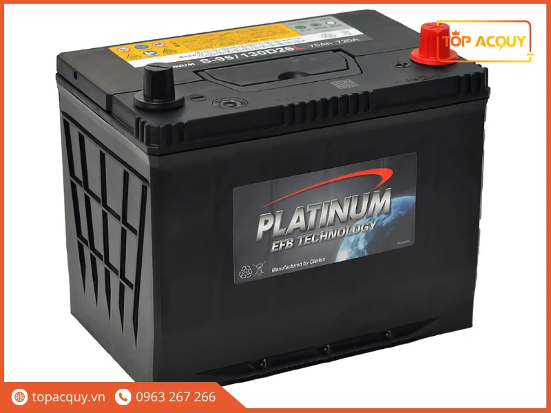 Bình ắc quy Platinum EFB S-95 cọc nổi to chuẩn JIS D26L