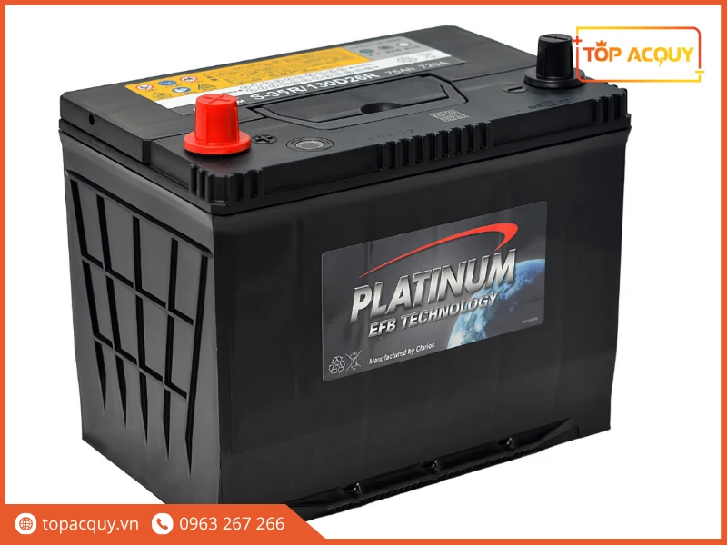 Thiết kế bình ắc quy Platinum EFB S-95R cọc Thuận chống rung lắc