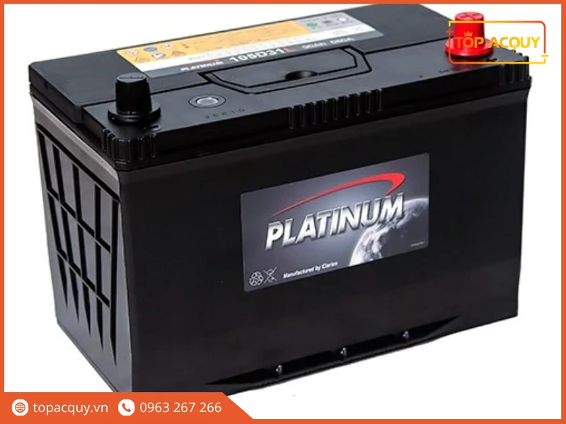Bình ắc quy ô tô Platinum 105D31L thiết kế kín khí chống tràn