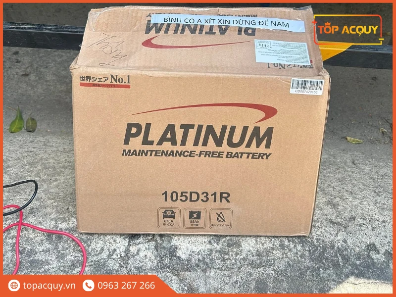 Vỏ hộp bình ắc quy Platinum 105D31R trong quá trình cứu hộ