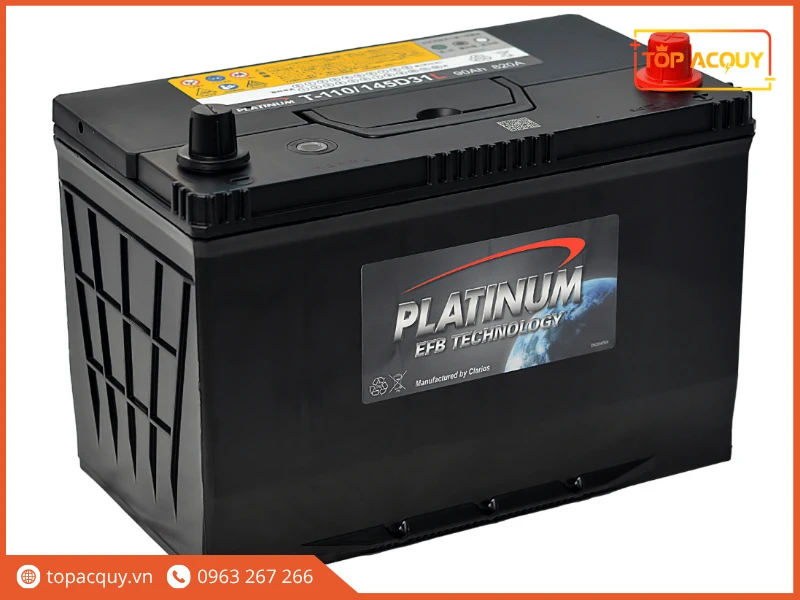 Bình ắc quy Platinum EFB T-110 cọc nổi to tiêu chuẩn JIS
