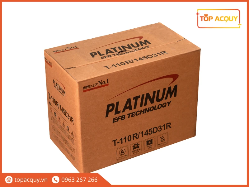 Vỏ hộp ắc quy Platinum EFB T-110R 145D31R chính hãng tiêu chuẩn Clarios