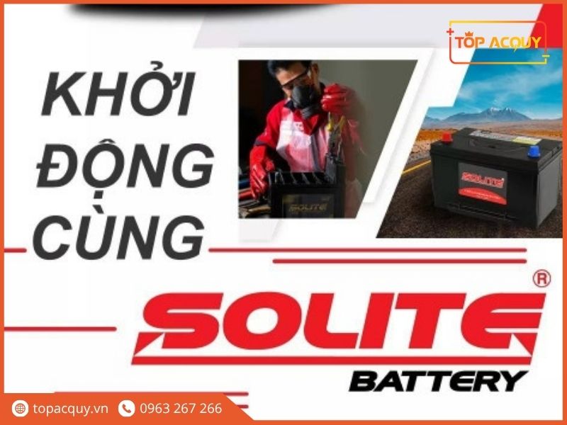 Banner quảng cáo ắc quy ô tô Solite Battery chính hãng