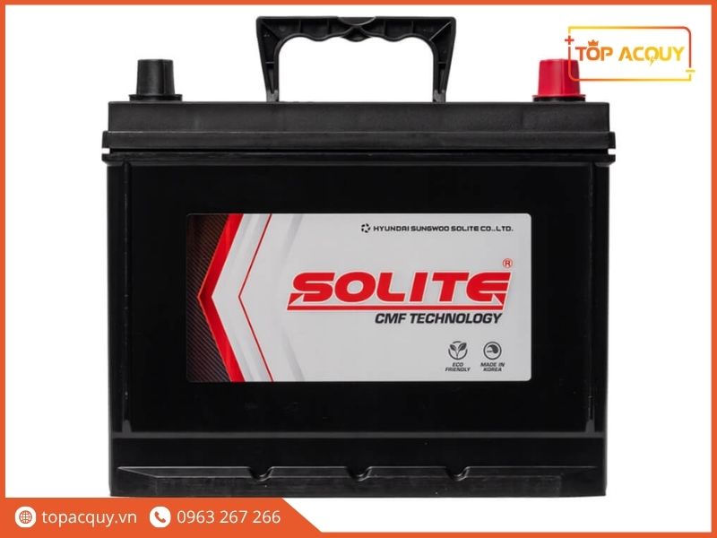 Bình ắc quy ô tô Solite CMF55559 dung lượng 12V 55Ah ứng dụng công nghệ miễn bảo dưỡng hiện đại