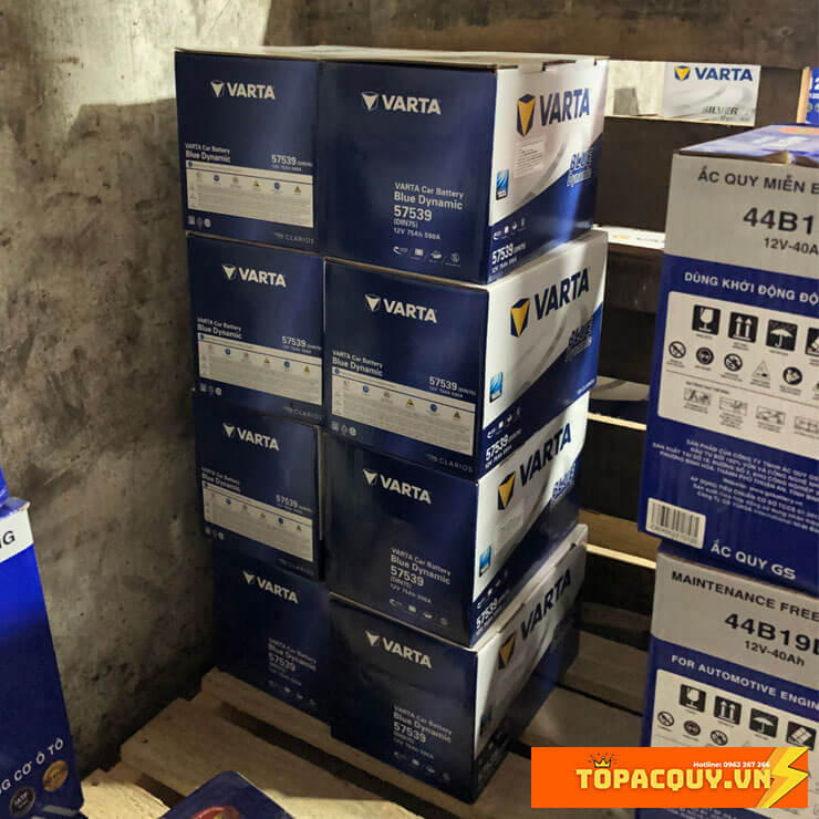 Ắc quy Varta 75ah DIN75l 57539 590a blue dynamic sli