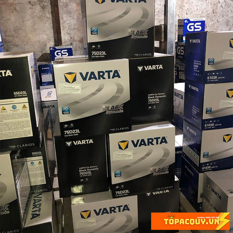 Ắc quy Varta 65ah 75d23l 550a black dynamic sli