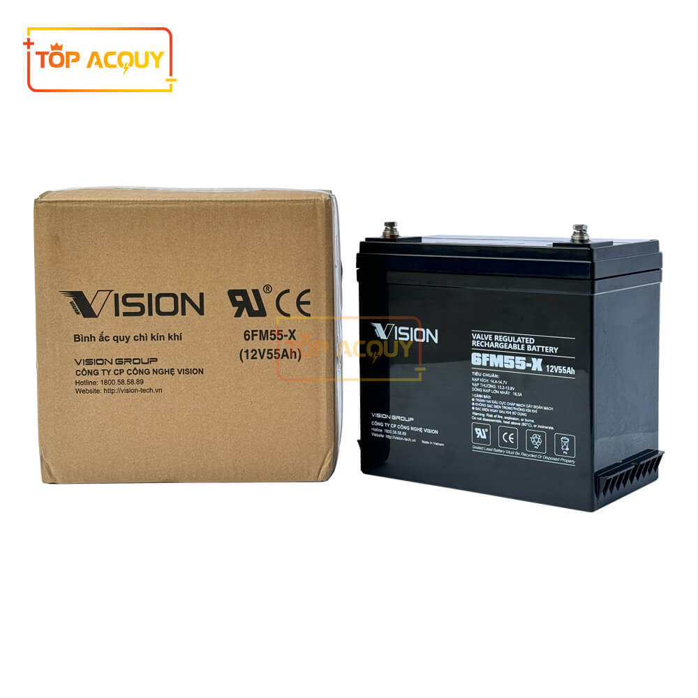 Ắc quy viễn thông vision 55ah