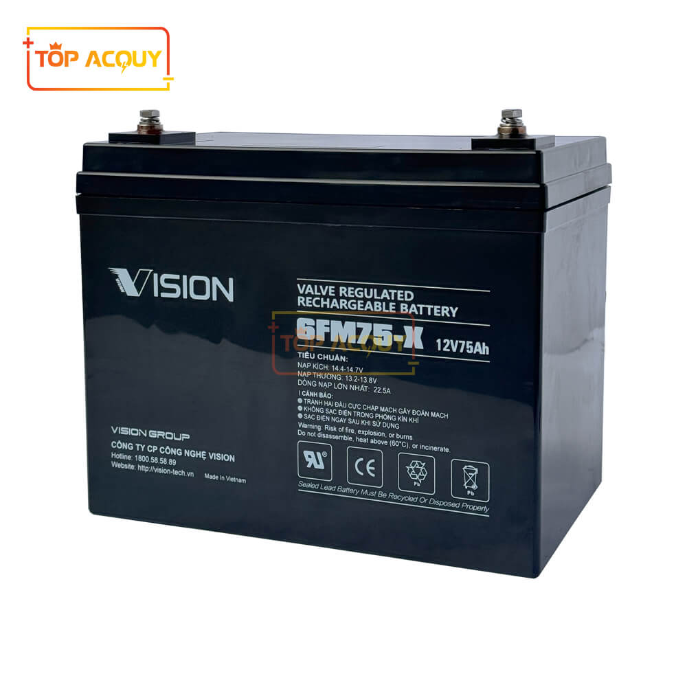 ắc quy vision 12v 75ah