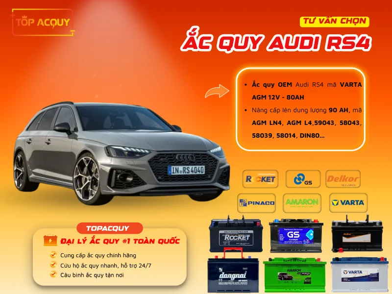 Tư vấn chọn Ắc quy Audi RS4
