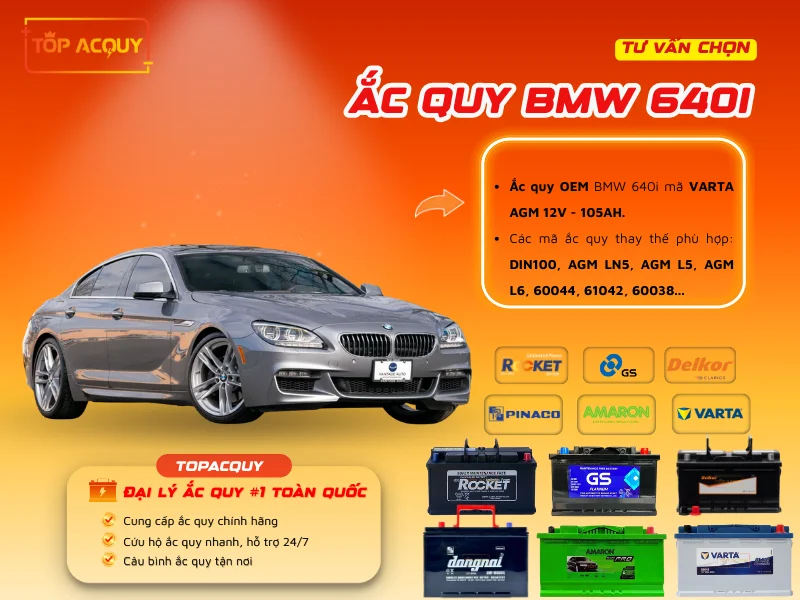 Tư vấn chọn ắc quy BMW 640i