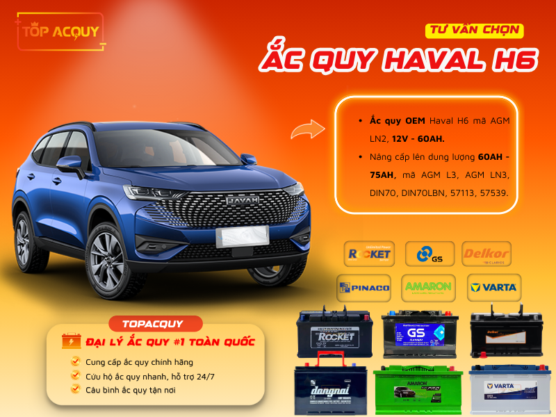 Ắc quy ô tô Haval H6 2