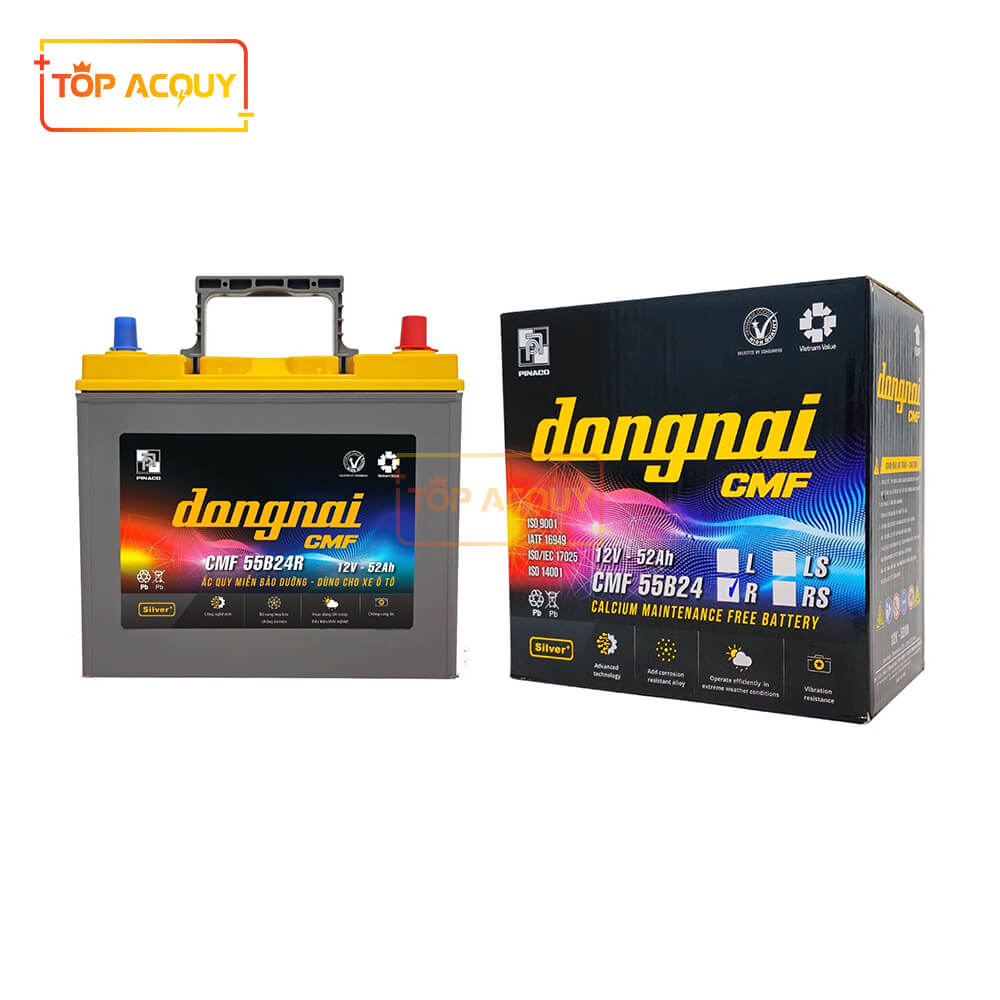 Bình ắc quy Đồng Nai 12v 52ah cmf 55b24r