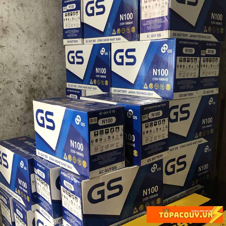 Bình ắc quy GS N100 12V 100AH nước