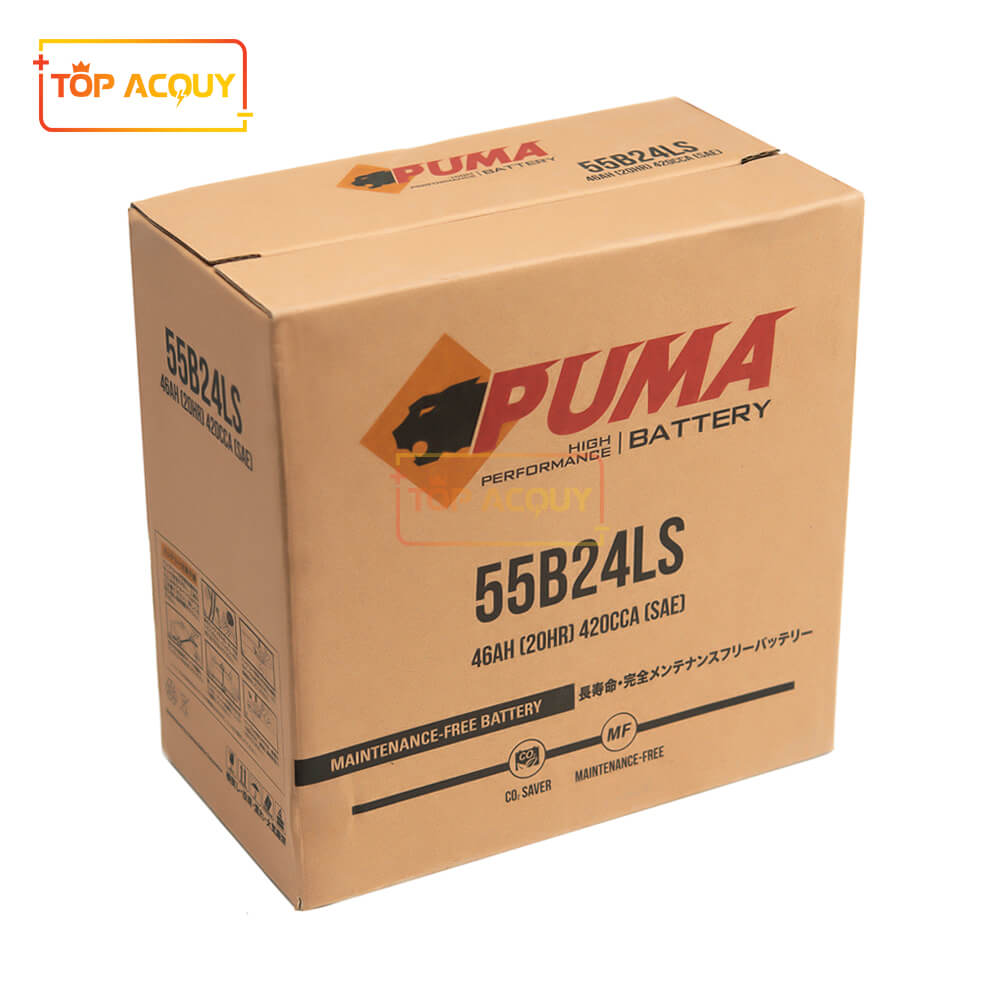 Bình ắc quy Puma 12V 46AH 55B24LS