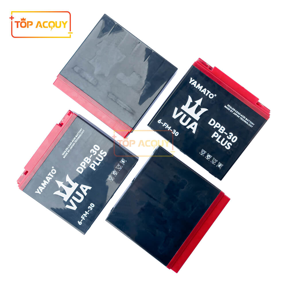 Bộ 4 bình ắc quy xe máy điện Yamato VUA DBP-30Plus 12V 30AH