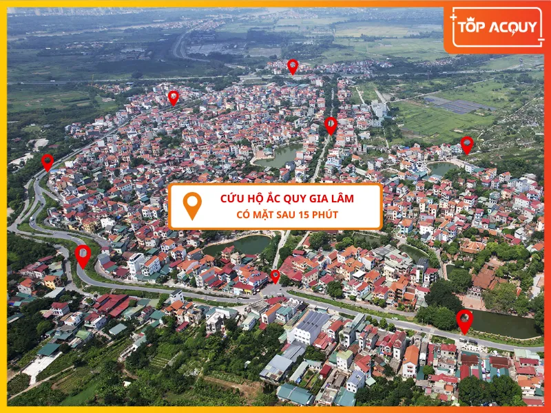 Topacquy cứu hộ ắc quy ô tô tại Gia Lâm nhanh chóng