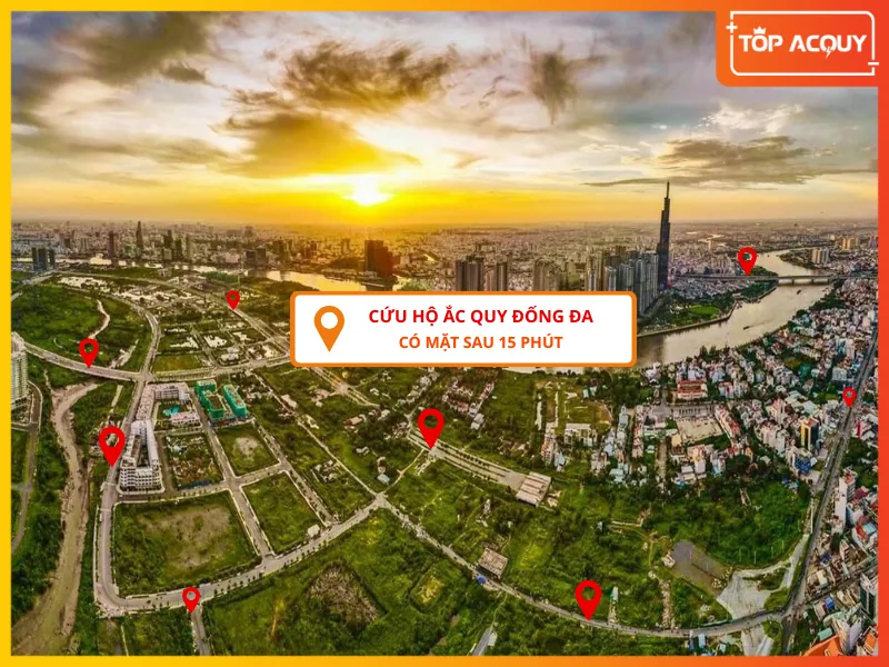 Topacquy có mặt nhanh chóng để cứu hộ ắc quy ô tô Đống Đa