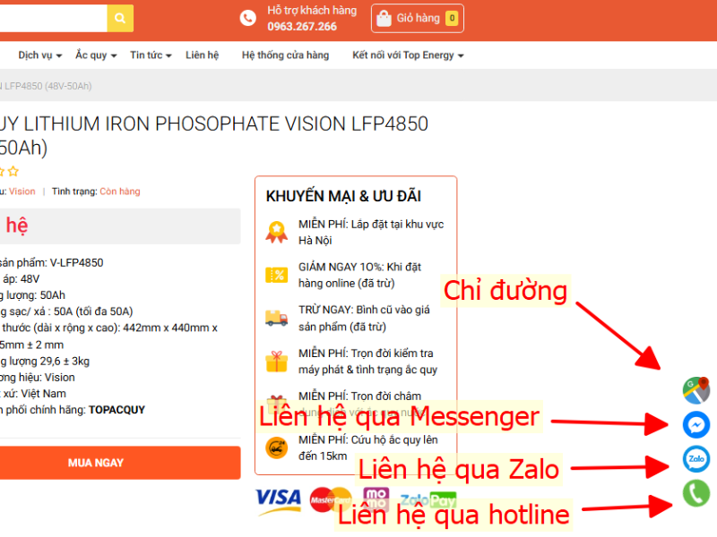 liên hệ mua pin lithium