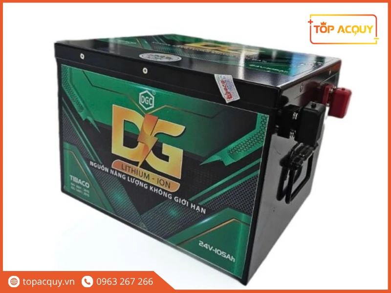 Khối pin Lithium-LFP Đức Giang 24V 105Ah vỏ kim loại sơn tĩnh điện