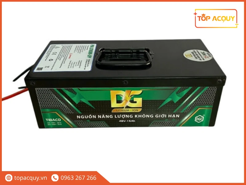Khối pin Lithium-LFP Đức Giang 48V 15Ah vỏ thép sơn tĩnh điện