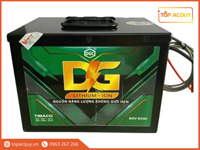 Khối pin Lithium-LFP Đức Giang 60V 20Ah dán tem bảo hiểm MIC