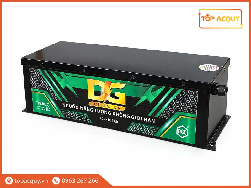 Khối pin Lithium-LFP Đức Giang 72V 105Ah vỏ thép sơn tĩnh điện